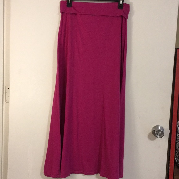 💖EXPRESS maxi skirt cotton w fold over waist (S) - Picture 4 of 6